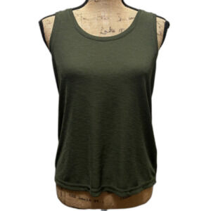 Madewell Eastover Tank Dried Olive Scoop Neck Ribbed Basic Layering Size‎ XS